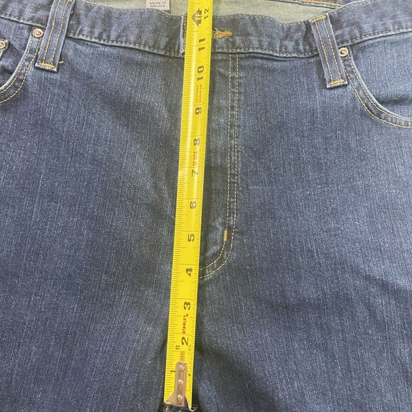 CARHARTT Jeans Rugged Flex Workwear Straight Fit Denim Mens 40x32 Dark Wash Blue - Picture 6 of 11